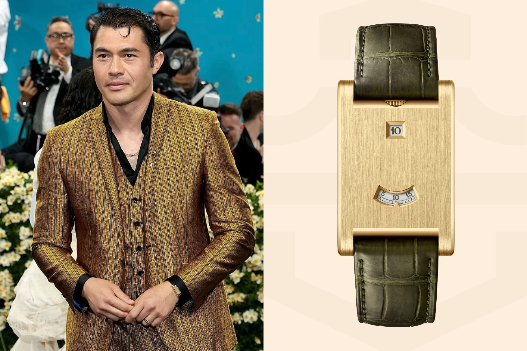 Henry Golding – Cartier Privé Tank à Guichets